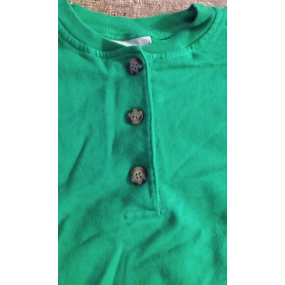 VTG SK Collectables 3 Button Sweatshirt Mens Large Oversized Green St Patrick's - Picture 4 of 10